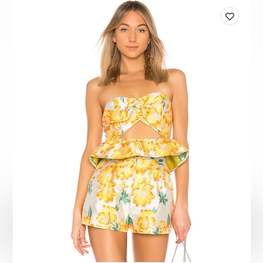 Floral Brocade corset top
